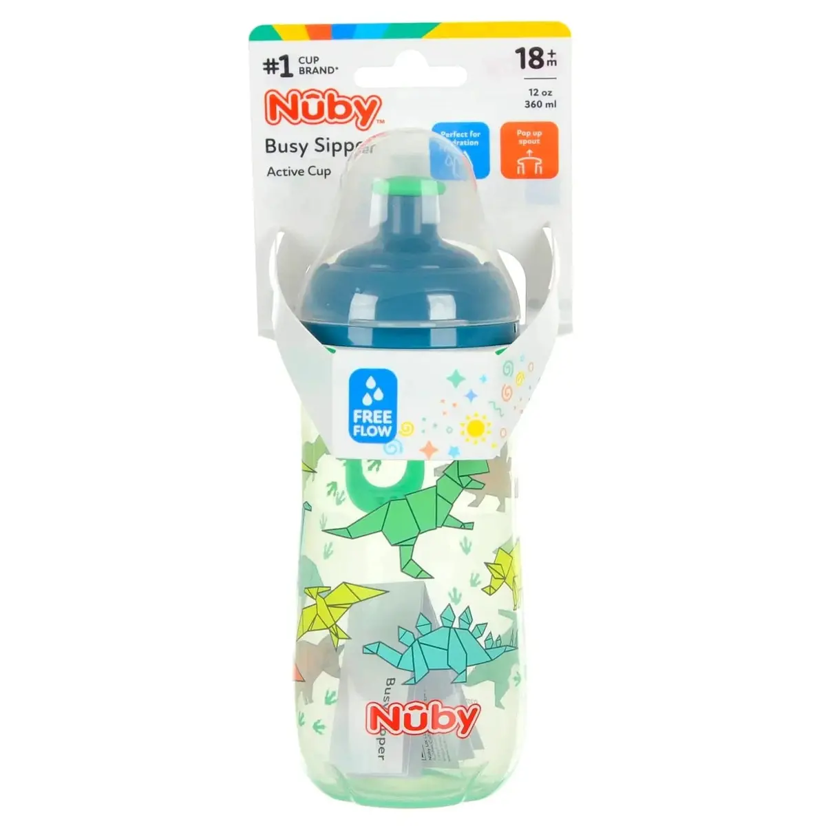 Nuby Busy Sipper Bottle For Toddlers Pop Up Spout 360Ml 18M+ 2