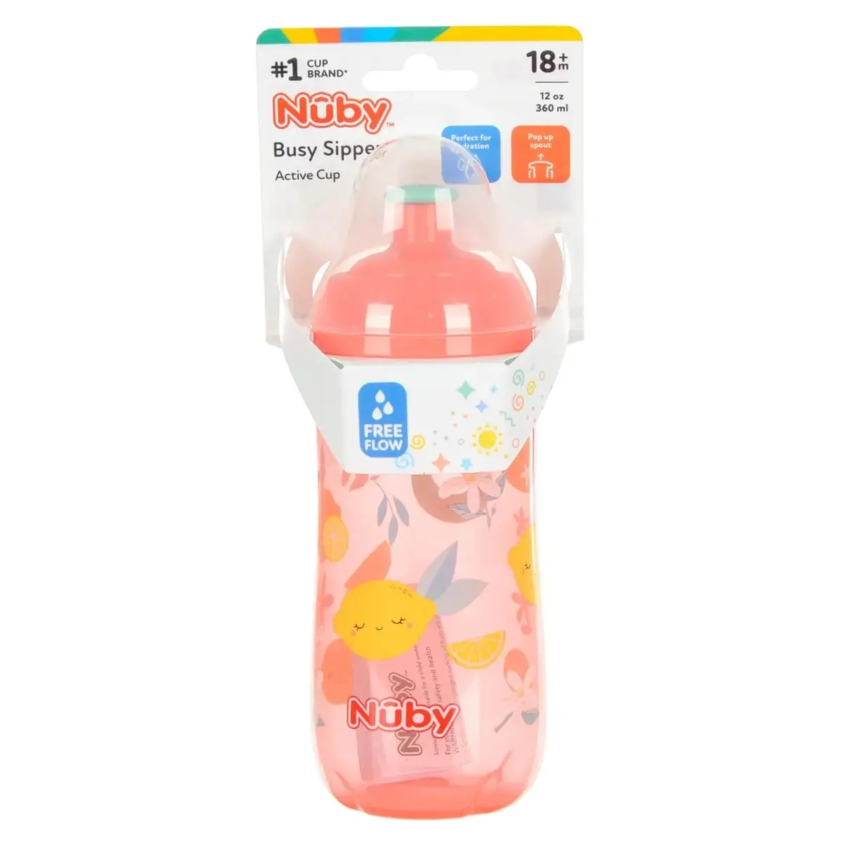 Nuby Busy Sipper Bottle For Toddlers Pop Up Spout 360Ml 18M+ 3