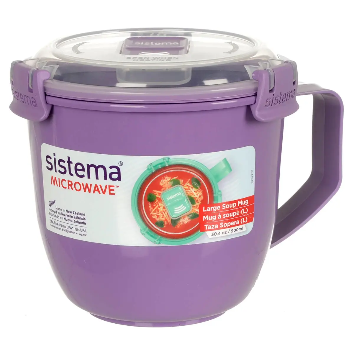 Sistema Microwave Large Soup Mug Noodles Home Office 900Ml 1