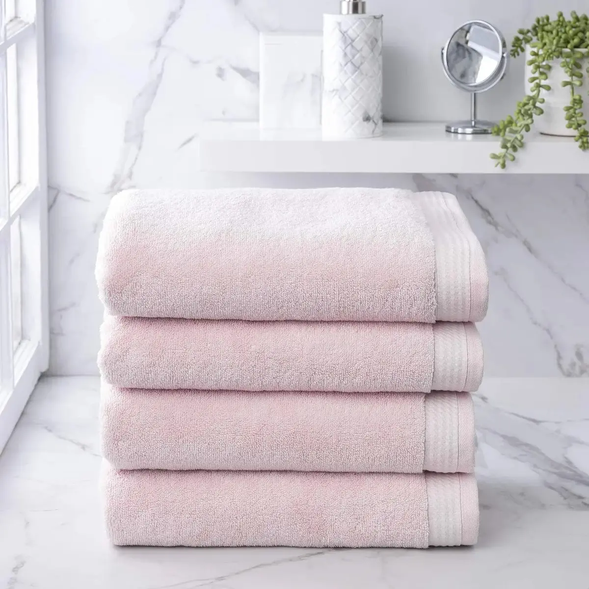Welhome Luxury 4 Bath Towels Set Soft Durable Thick Weight 575Gsm 1