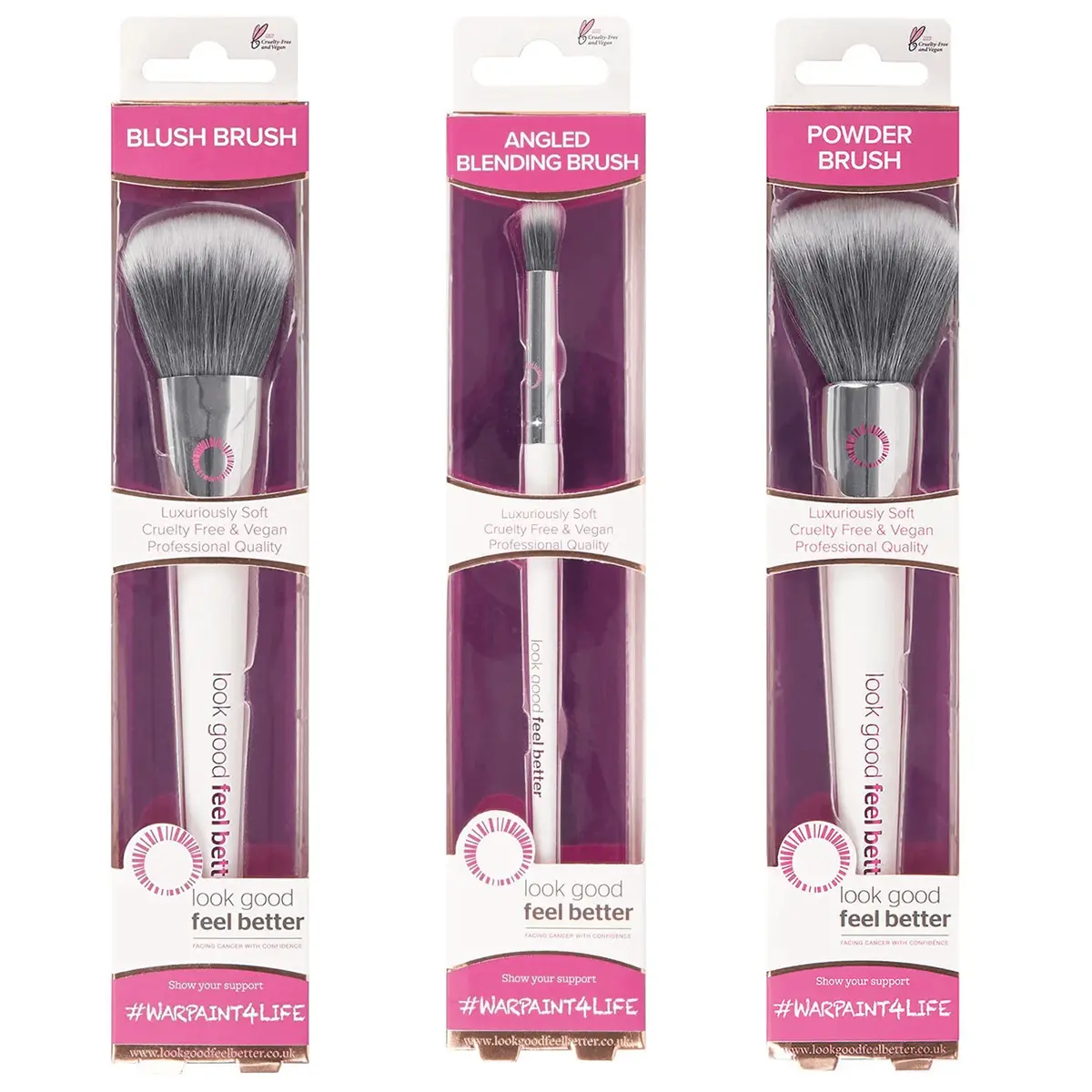 Look Good Feel Better Professional Vegan Face Makeup Brushes 1