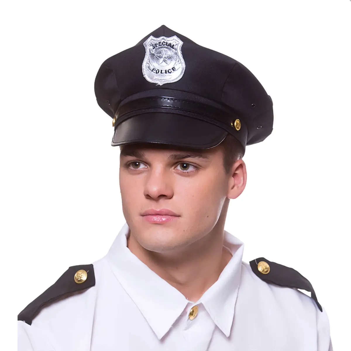 Adults Deluxe Cop Hat Police Officer Halloween Accessory 1