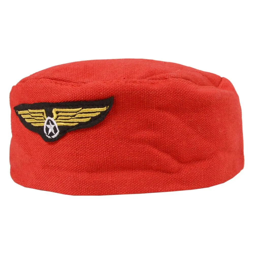 Air Hostess Hat Red Cap Steward Cabin Crew Fancy Dress 1