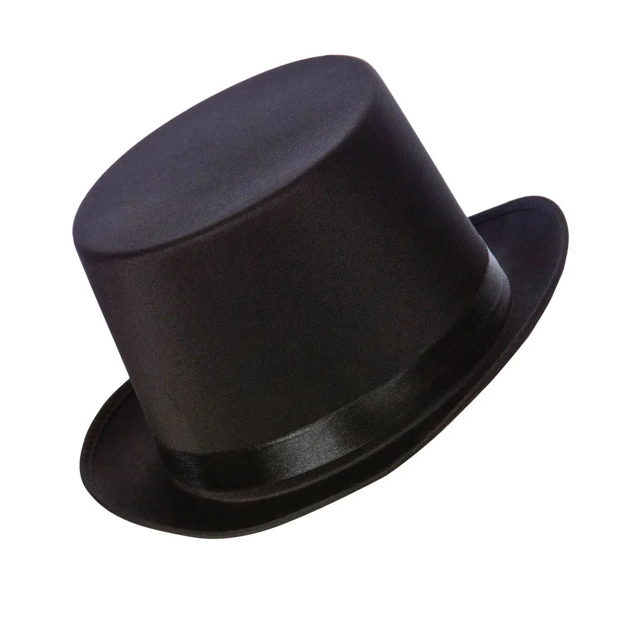 Satin Top Hat Black Topper Wedding Gent Royal Fancy Dress 1