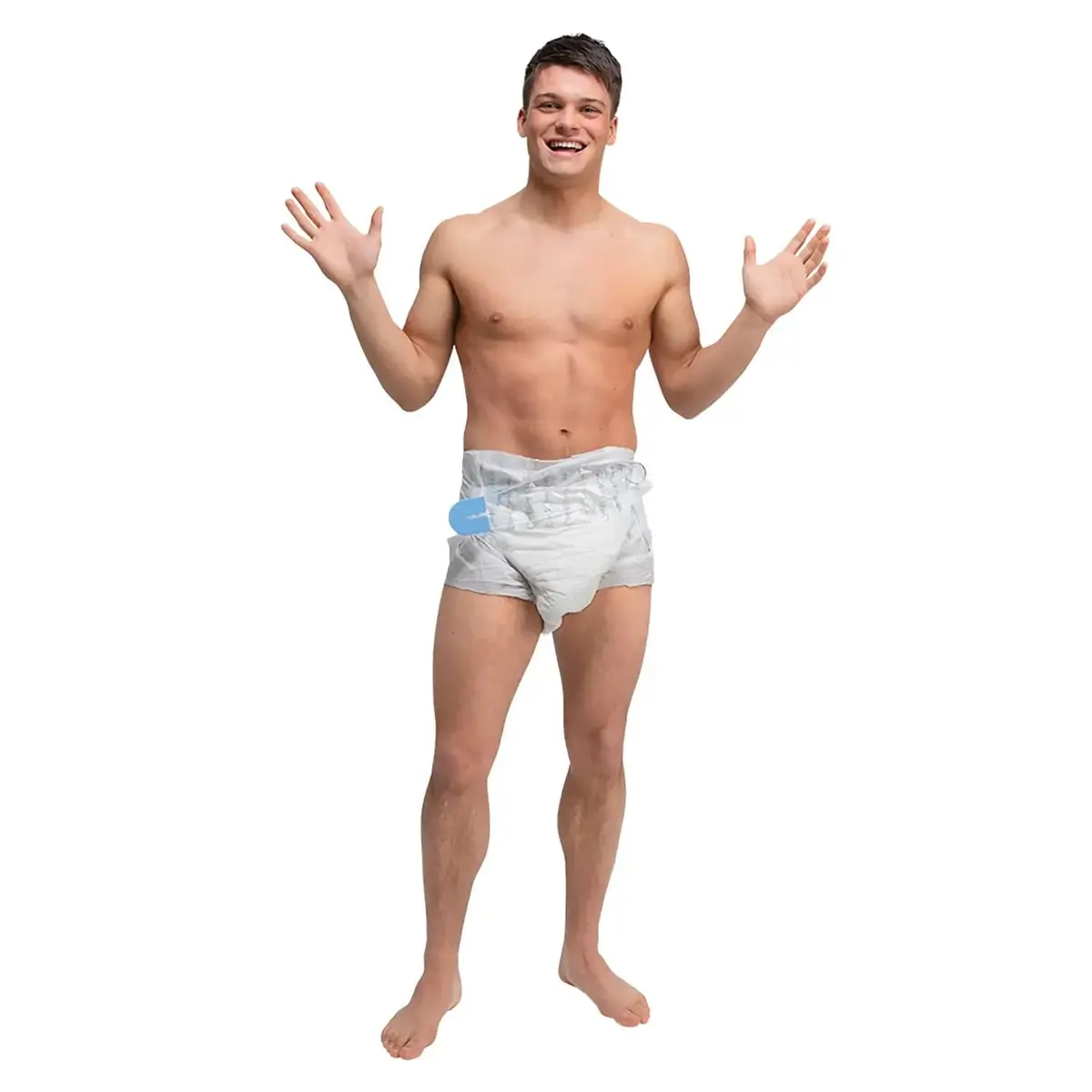 Big Baby Nappy & Giant Safety Pin Mens Stag Night Fancy Dress 1