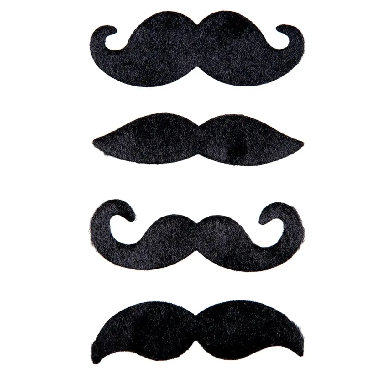 Set Of 4 Funny Moustaches Self Adhesive Fancy Dress Accessory 1
