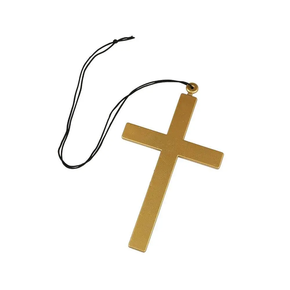 Large Gold Crucifix Cross Christian Priest Nun Vicar 1