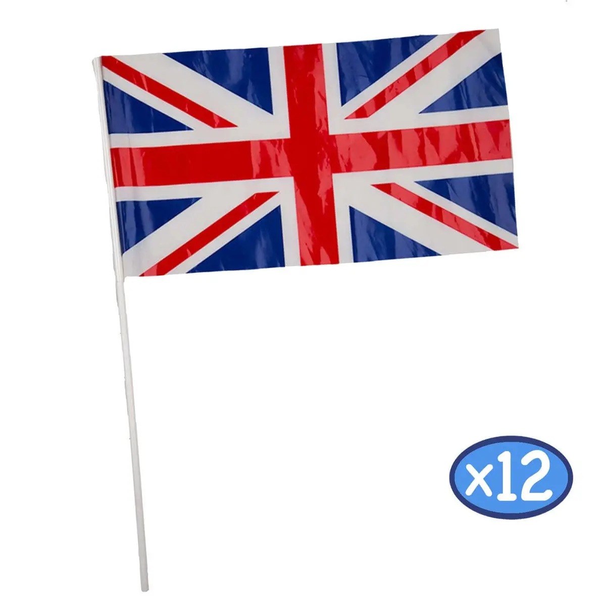 Pack Of 12 Hand Flags 30X17cm National Sports Royal Street Party 3