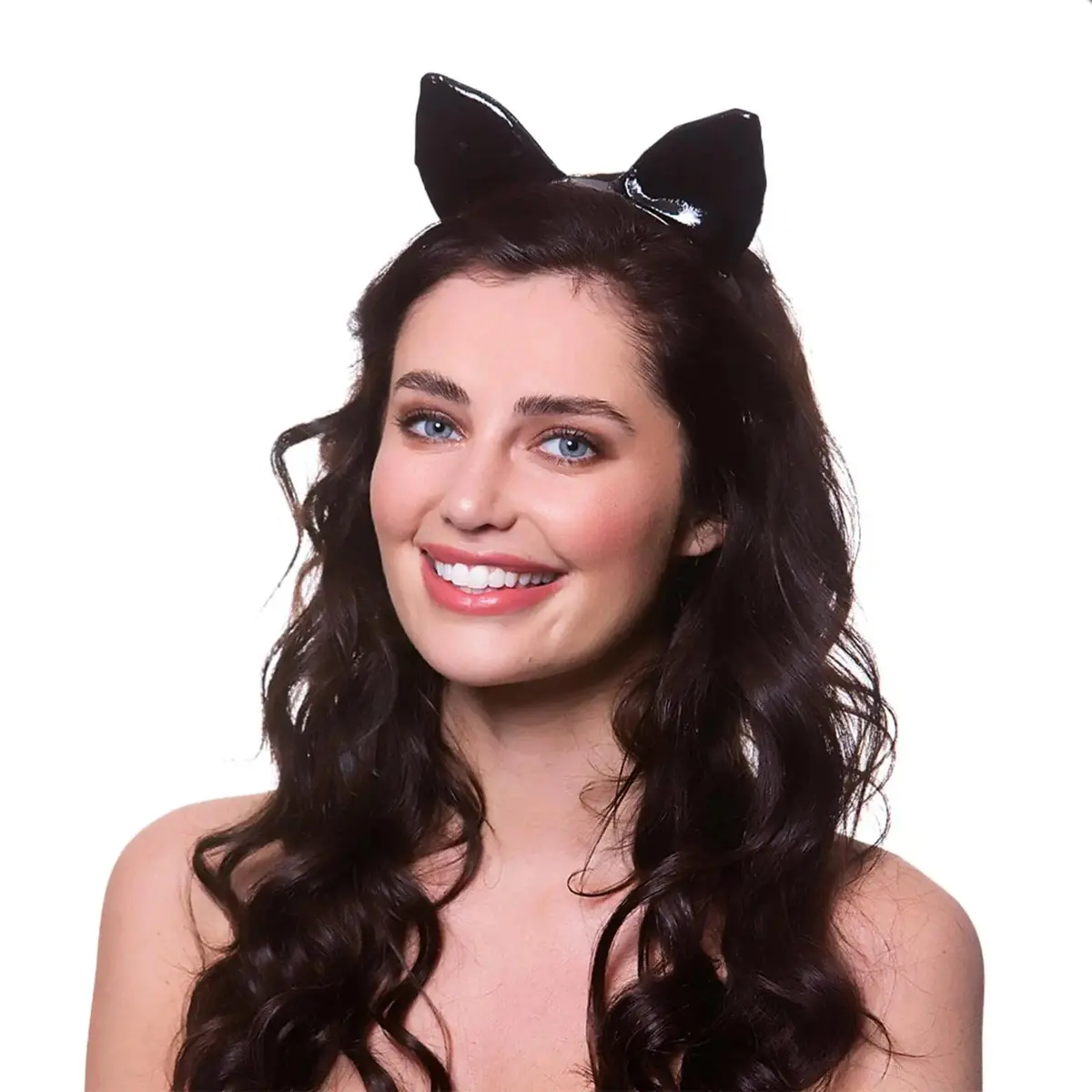 Pvc Cat Ears Black Headband Hen Night Fancy Dress 1