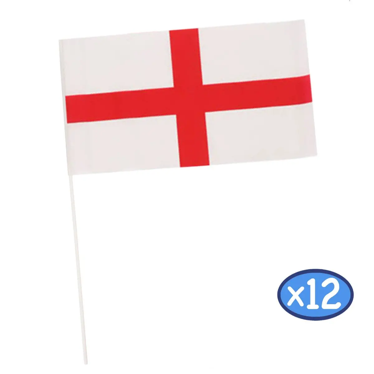 Pack Of 12 Hand Flags 30X17cm National Sports Royal Street Party 2