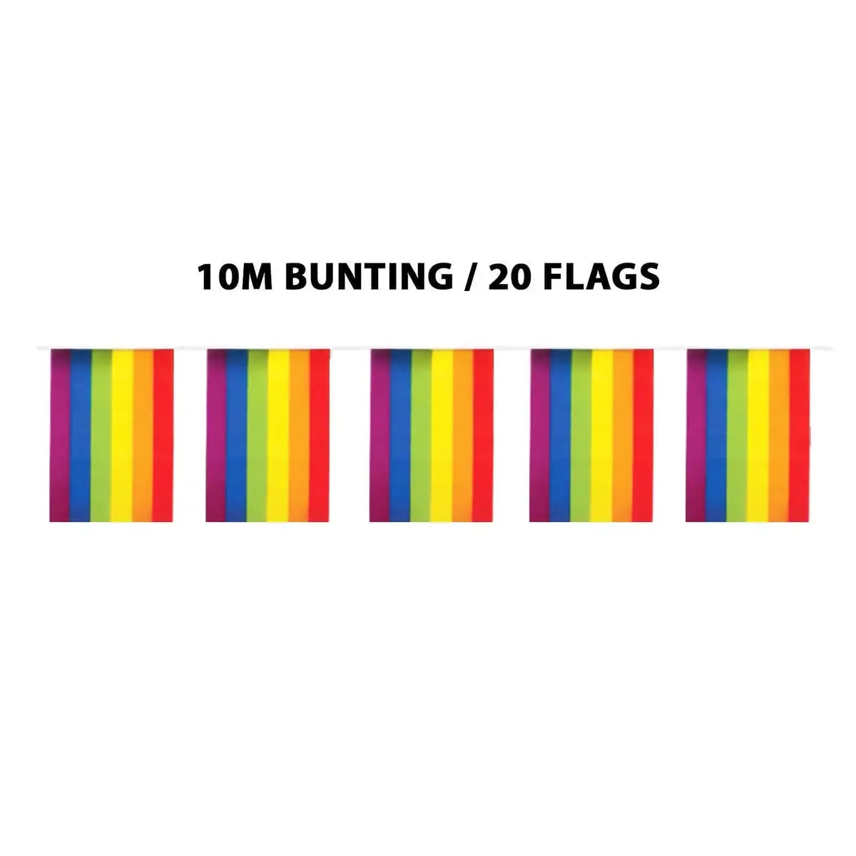 10M Rainbow Bunting With 20 Flags Pride Party Deocration 1