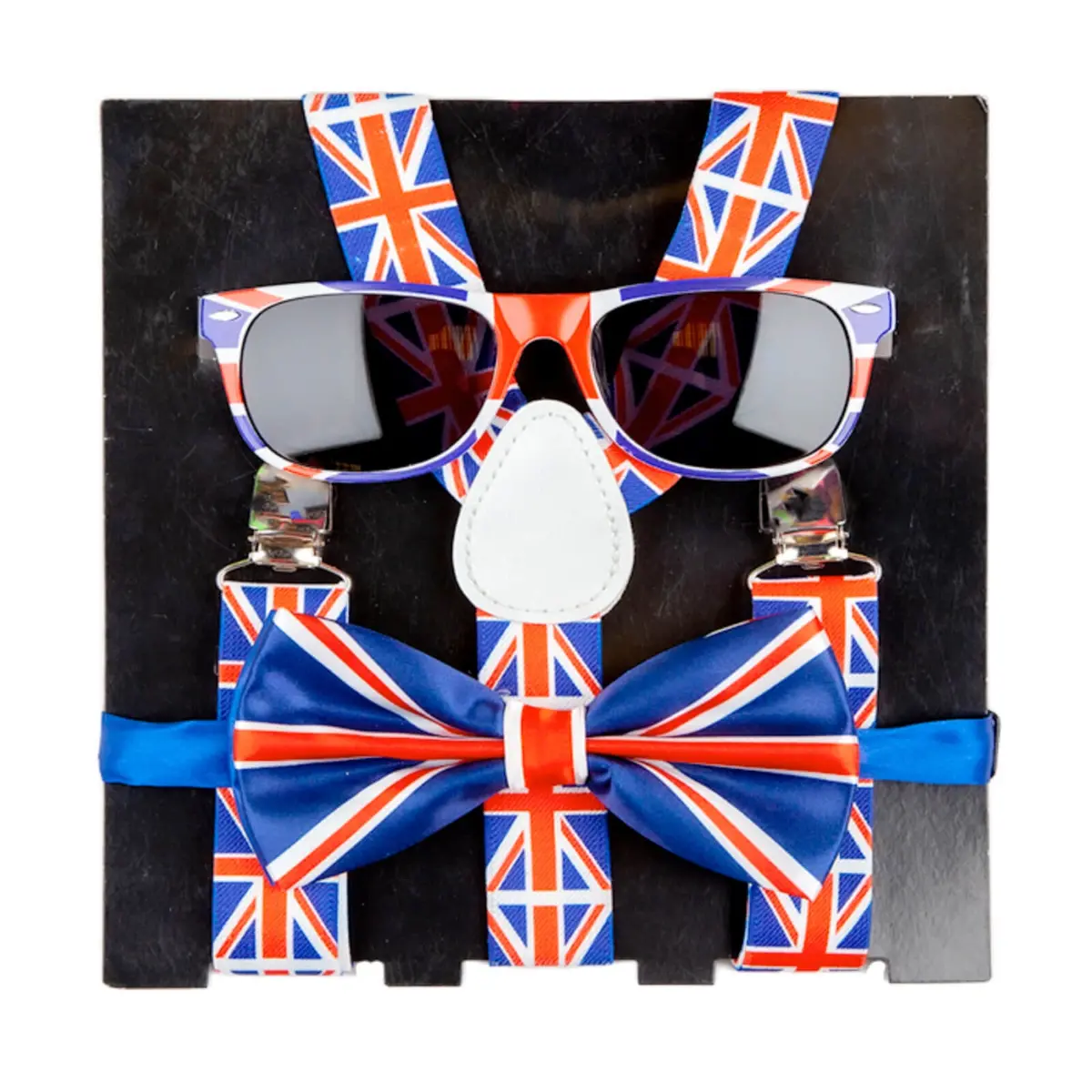 Union Jack Flag Accessories 3 Piece Set Braces Bow Tie Shades 1