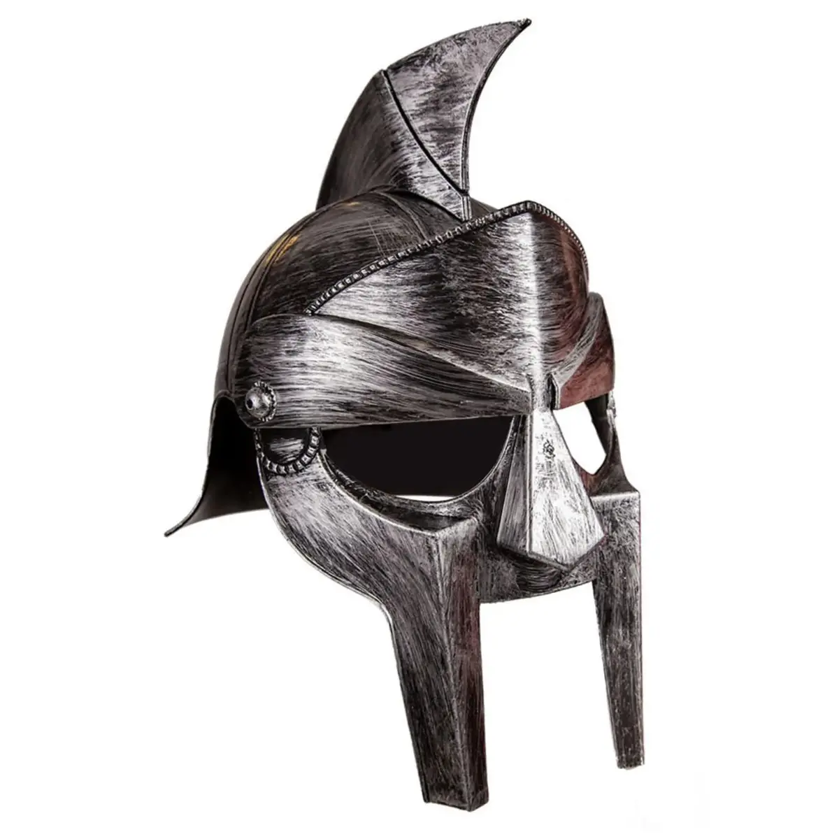 Adults Silver Gladiator Helmet Roman Soldier Fancy Dress 1