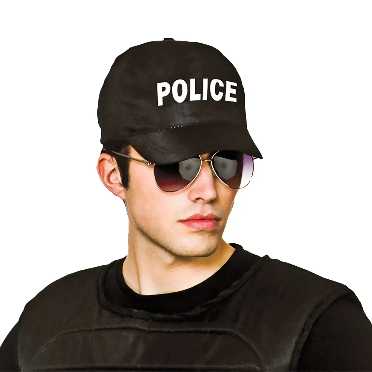 Adults Police Cap Baseball Hat Cops Military Fancy Dress 1