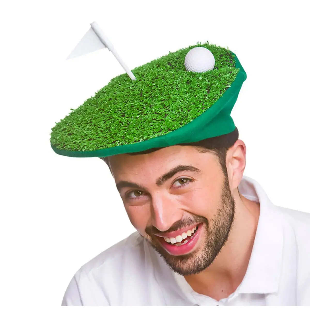 Adults Funny Golf Hat Putting Green Flag Stag Fancy Dress 1