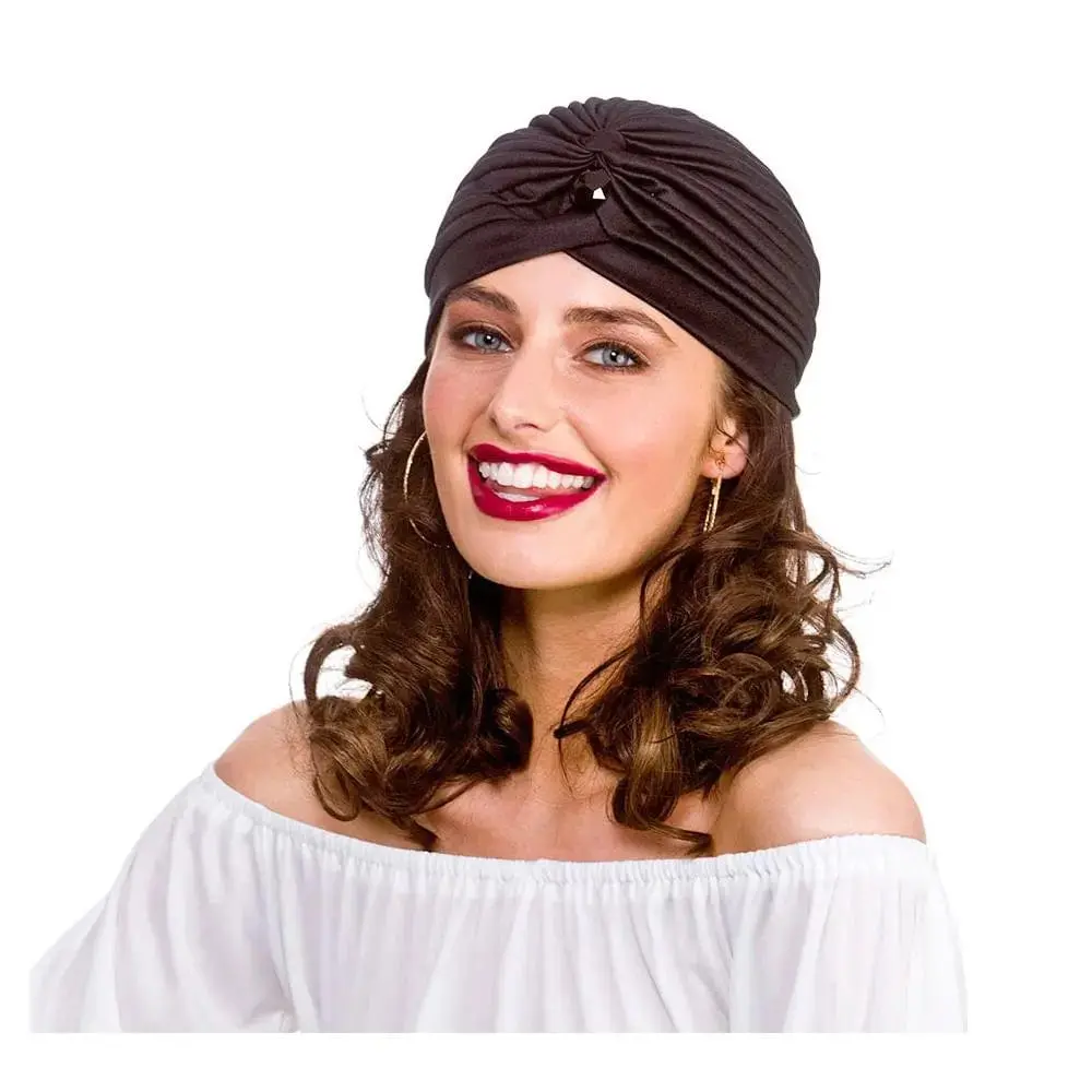 Fortune Teller Turban Black Jewel Mystic Gypsy Fancy Dress 1