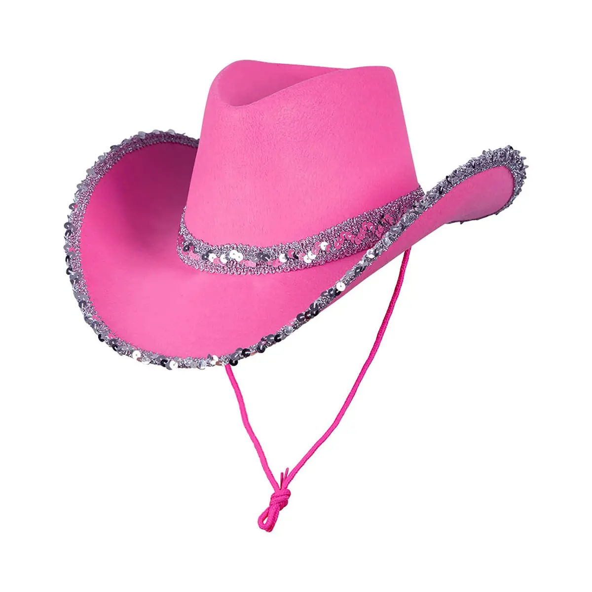 Texan Cowgirl Hat Sequins Silver Hen Night Wild West Fancy Dress 4