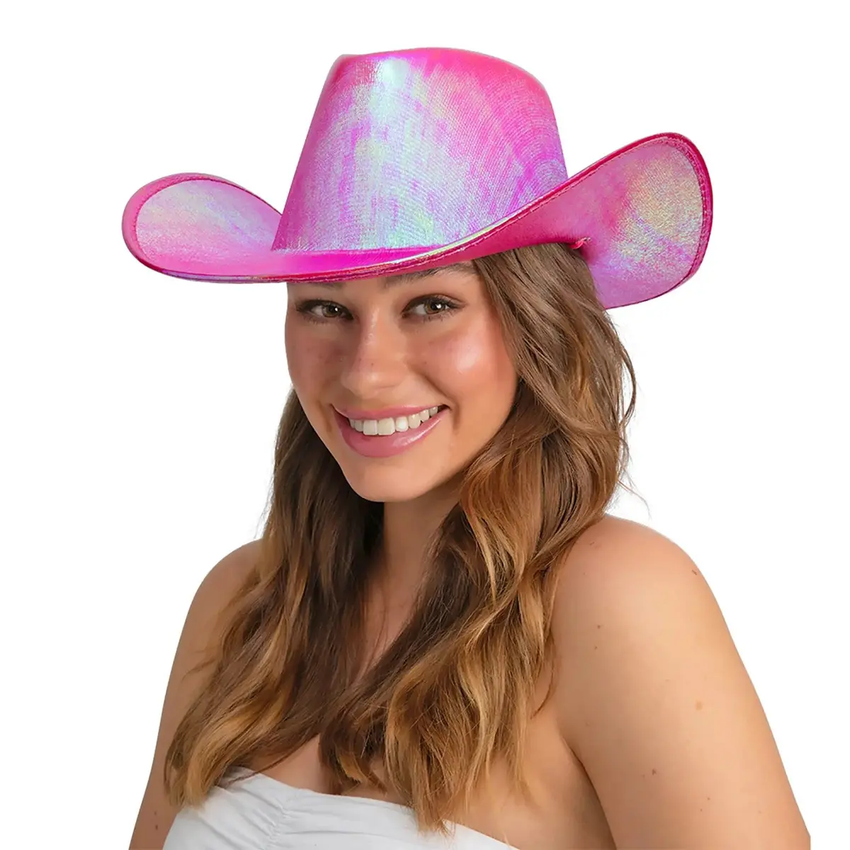 Texan Hat Iridescent Cowgirl Cowboy Stetson Fancy Dress 3