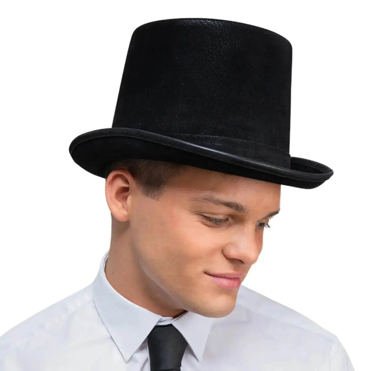 Adults Deluxe Black Top Hat Magician Ringmaster Enhanced Fit 1