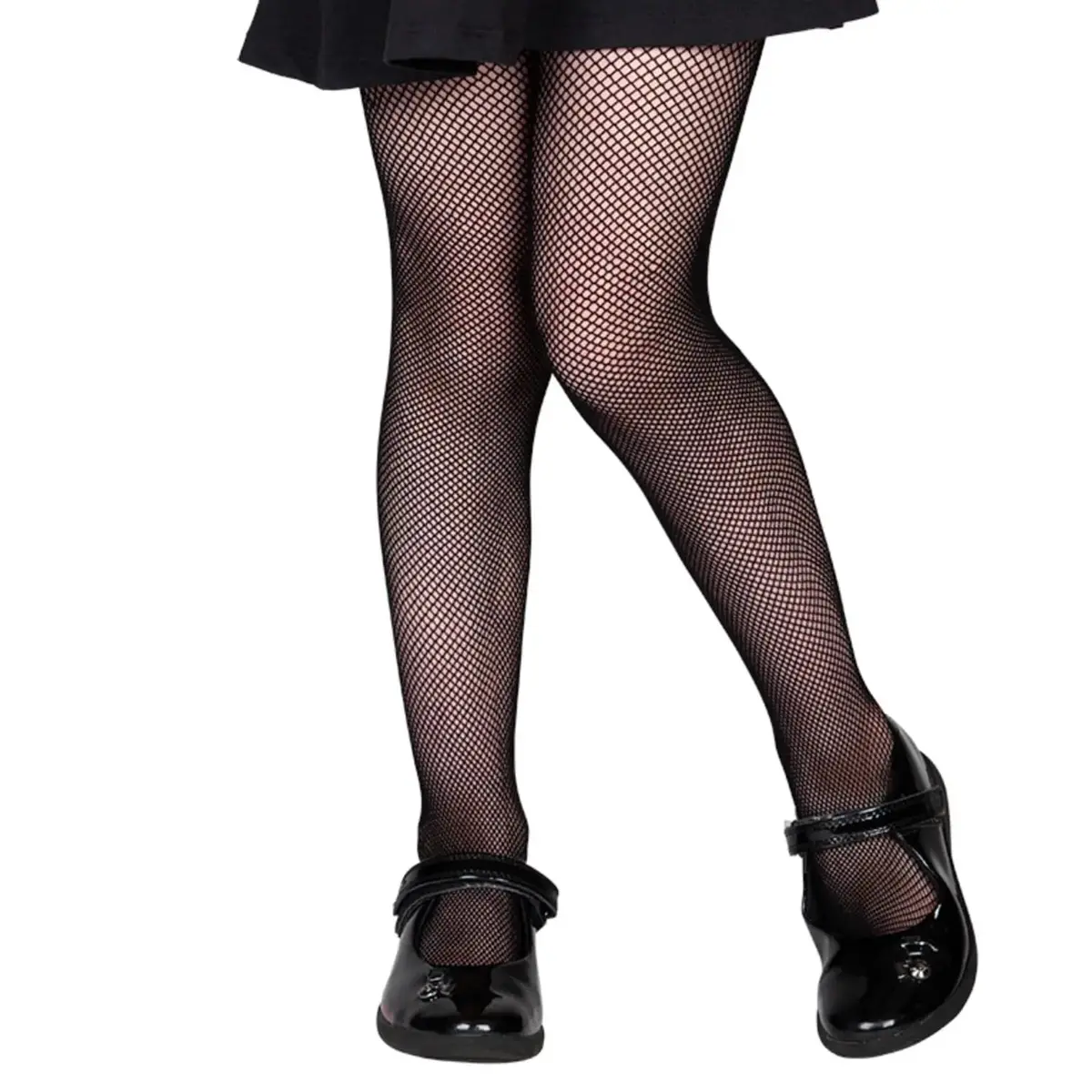 Kids Black Fishnet Tights Punk Gothic Fancy Dress Accessory 1