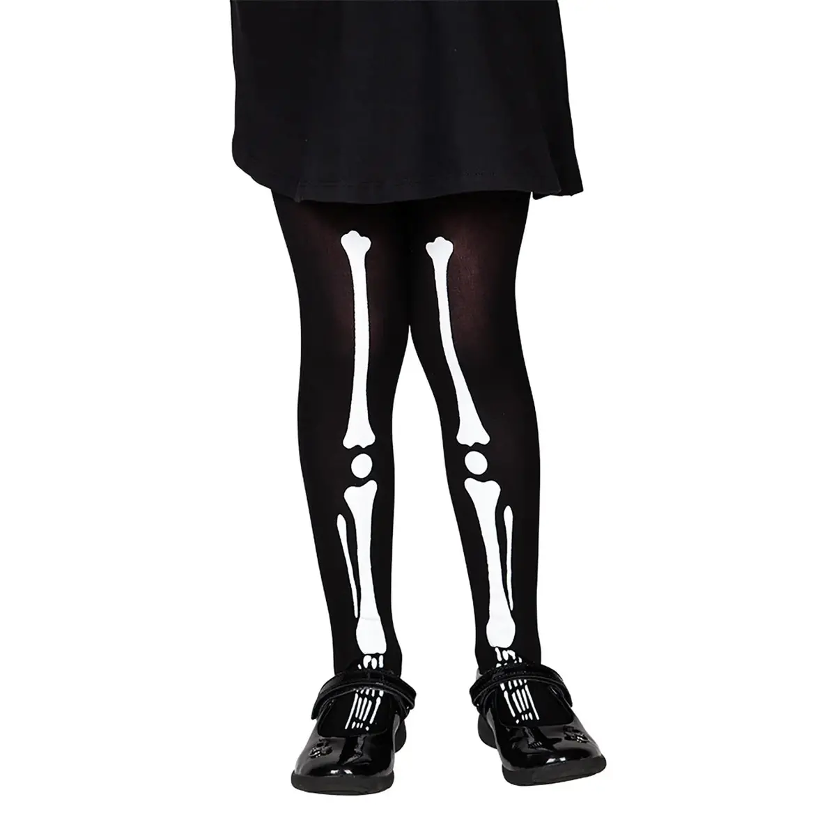Kids Skeleton Tights Leg Bones Halloween Fancy Dress Accessory 1