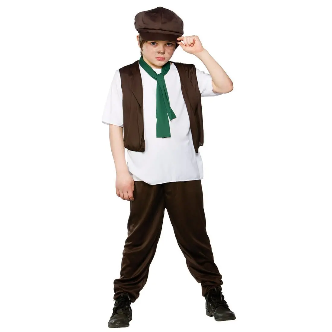 Boys Victorian Poor Boy Halloween Costume Peasant Outfit 1