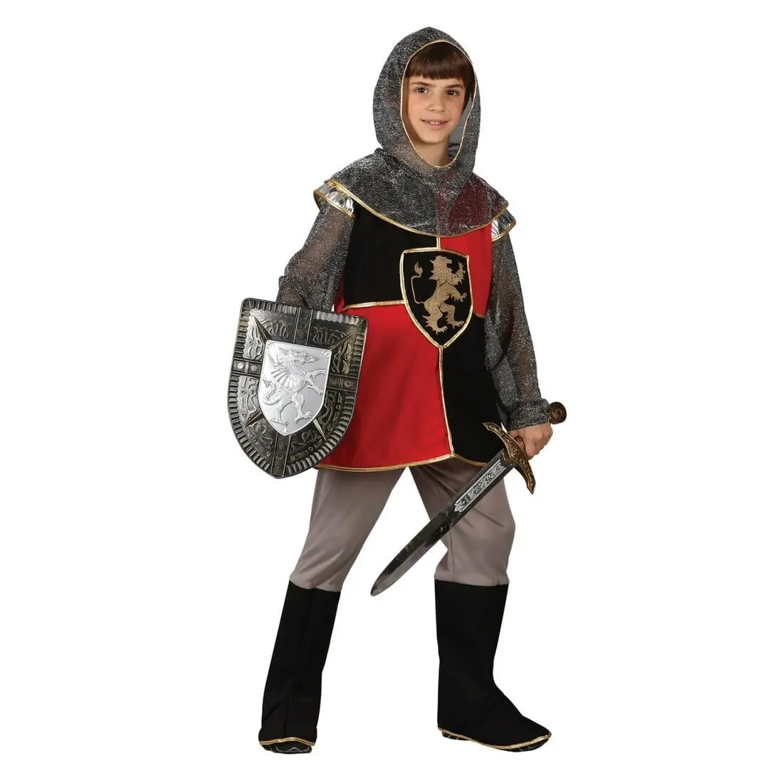Boys Deluxe Knight Of The Realm Costume Medieval Soldier 1