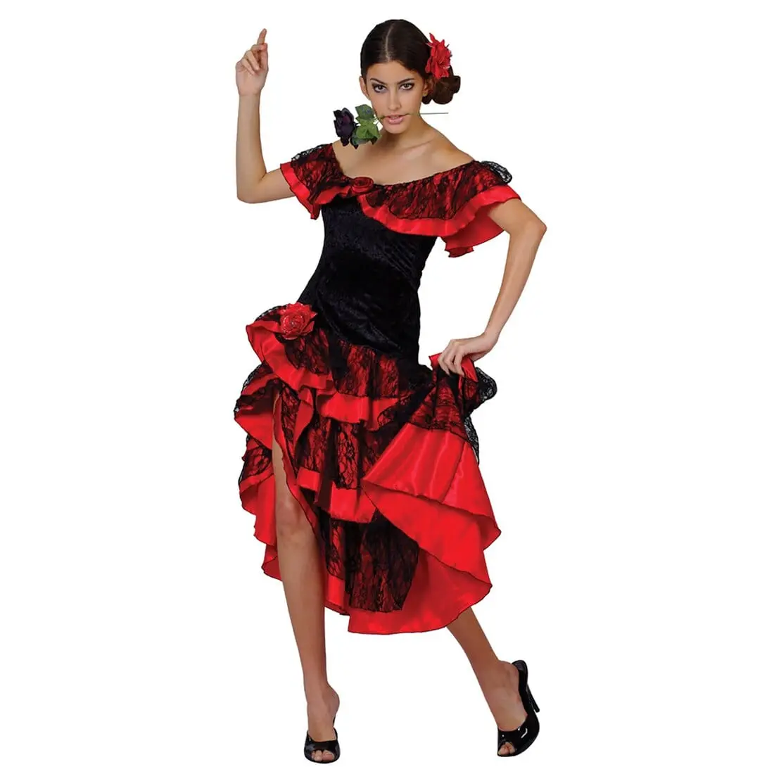 Womens Spanish Señorita Flamenco Dance Halloween Costume 1