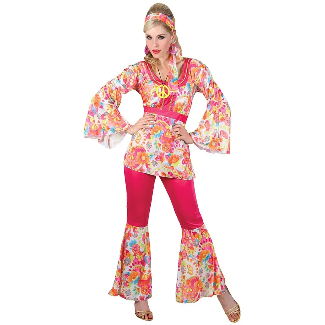 Womens Hippie Honey Party Fancy Dress Halloween Costume 1