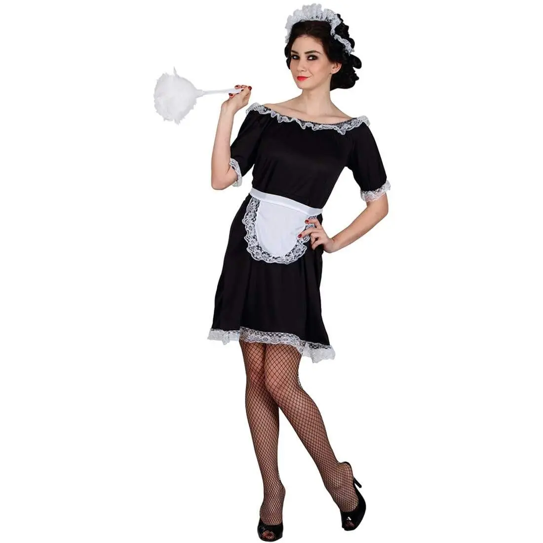Womens Classic French Maid Budget Halloween Costume 1
