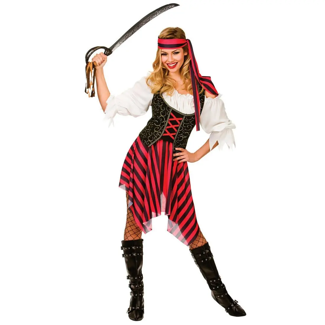 Womens High Seas Pirate Fancy Dress Halloween Costume 1