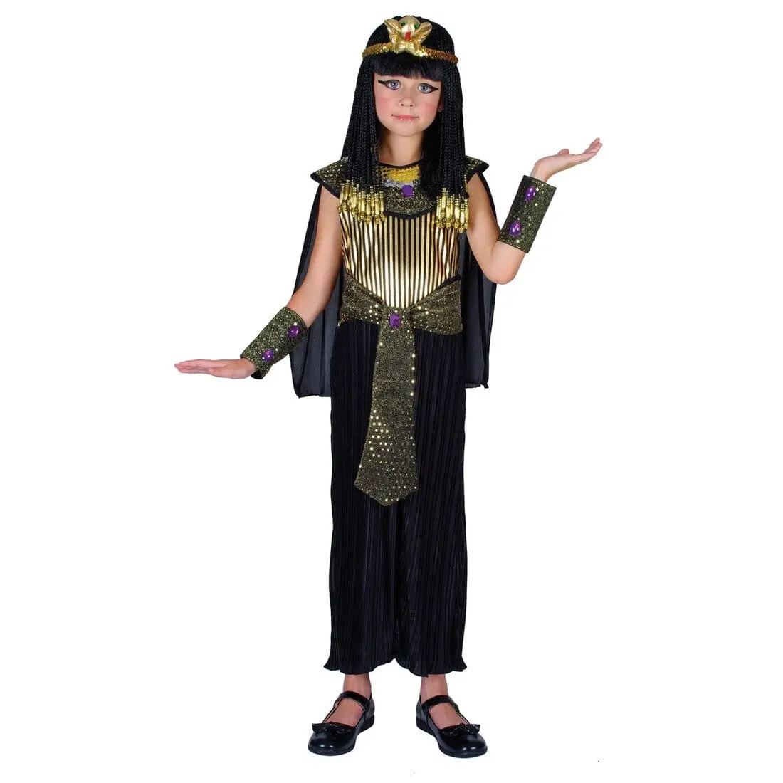 Girls Egyptian Queen Cleopatra Fancy Dress Halloween Costume 1