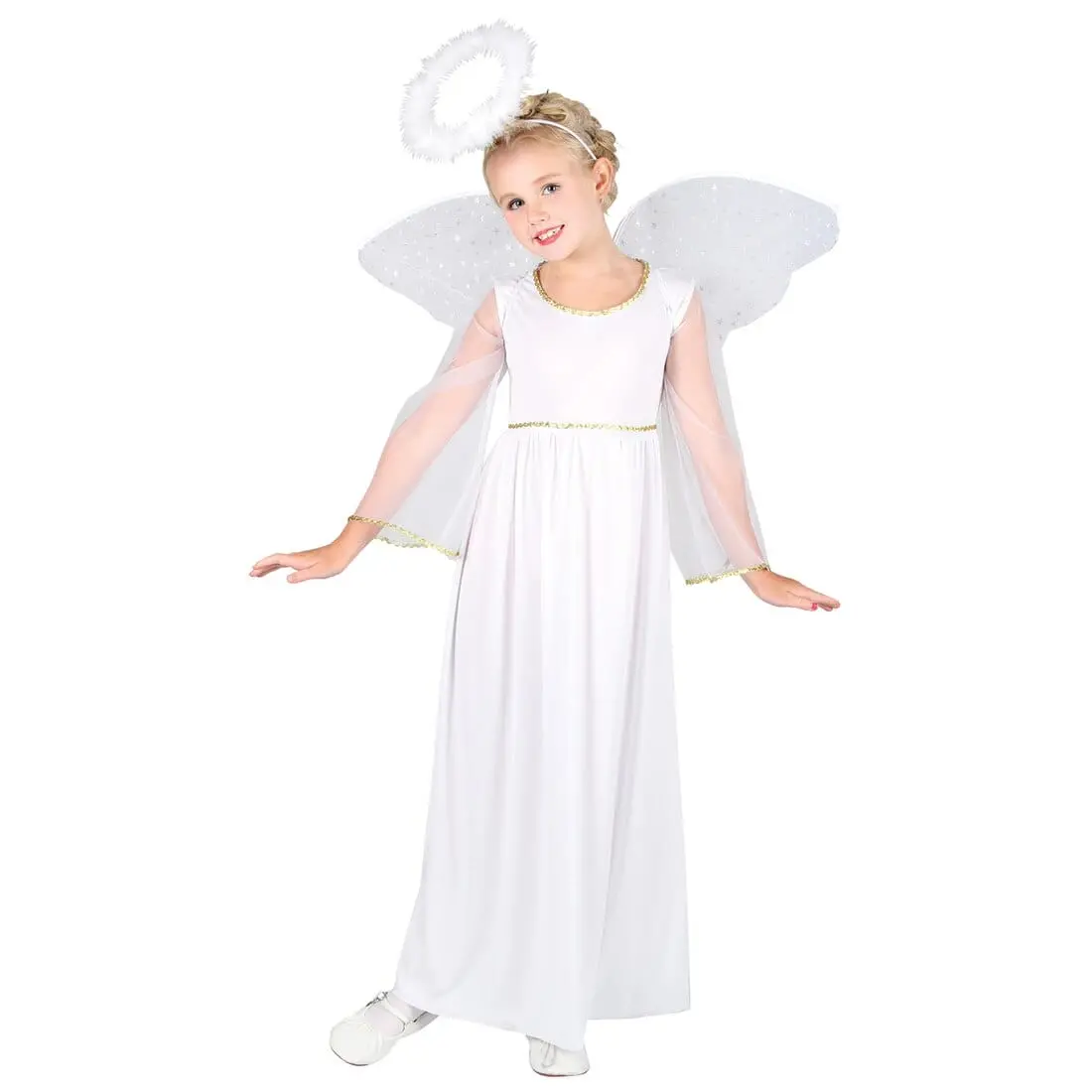 Girls Heavenly Angel Fancy Dress Up Halloween Costume 1