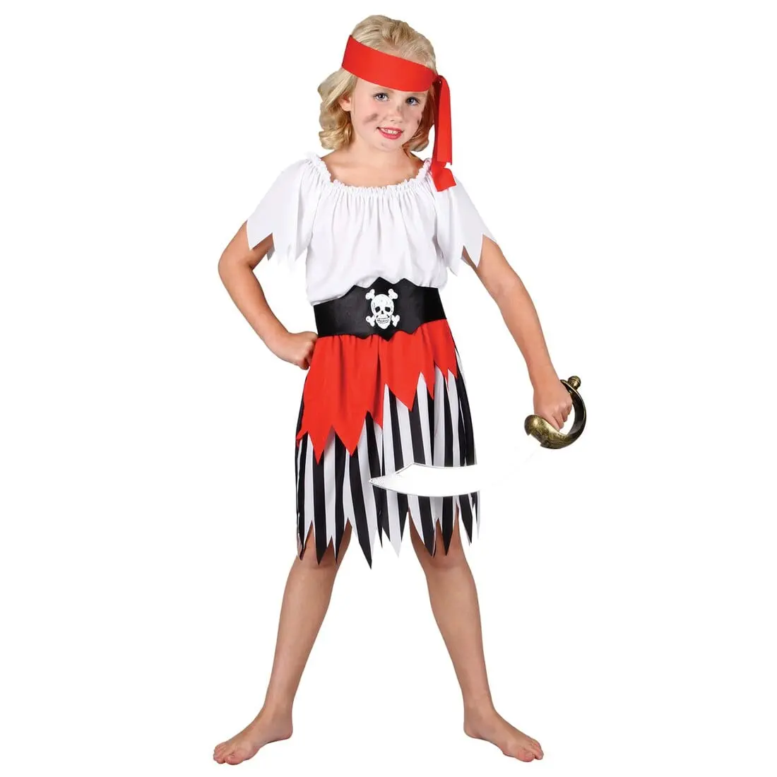 Girls High Seas Pirate Fancy Dress Halloween Costume 1