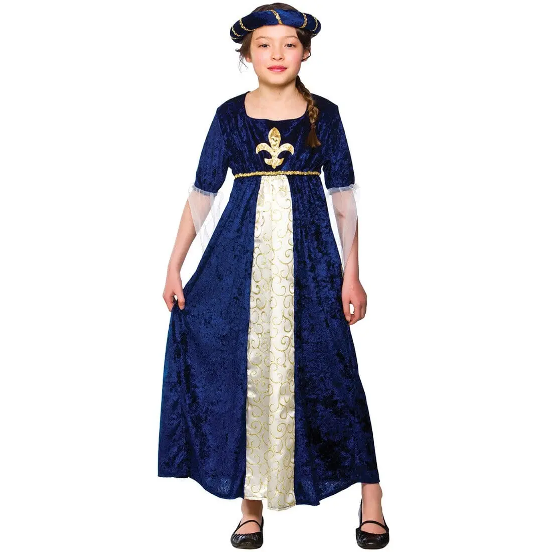 Girls Tudor Princess Royal Fancy Dress Halloween Costume 1