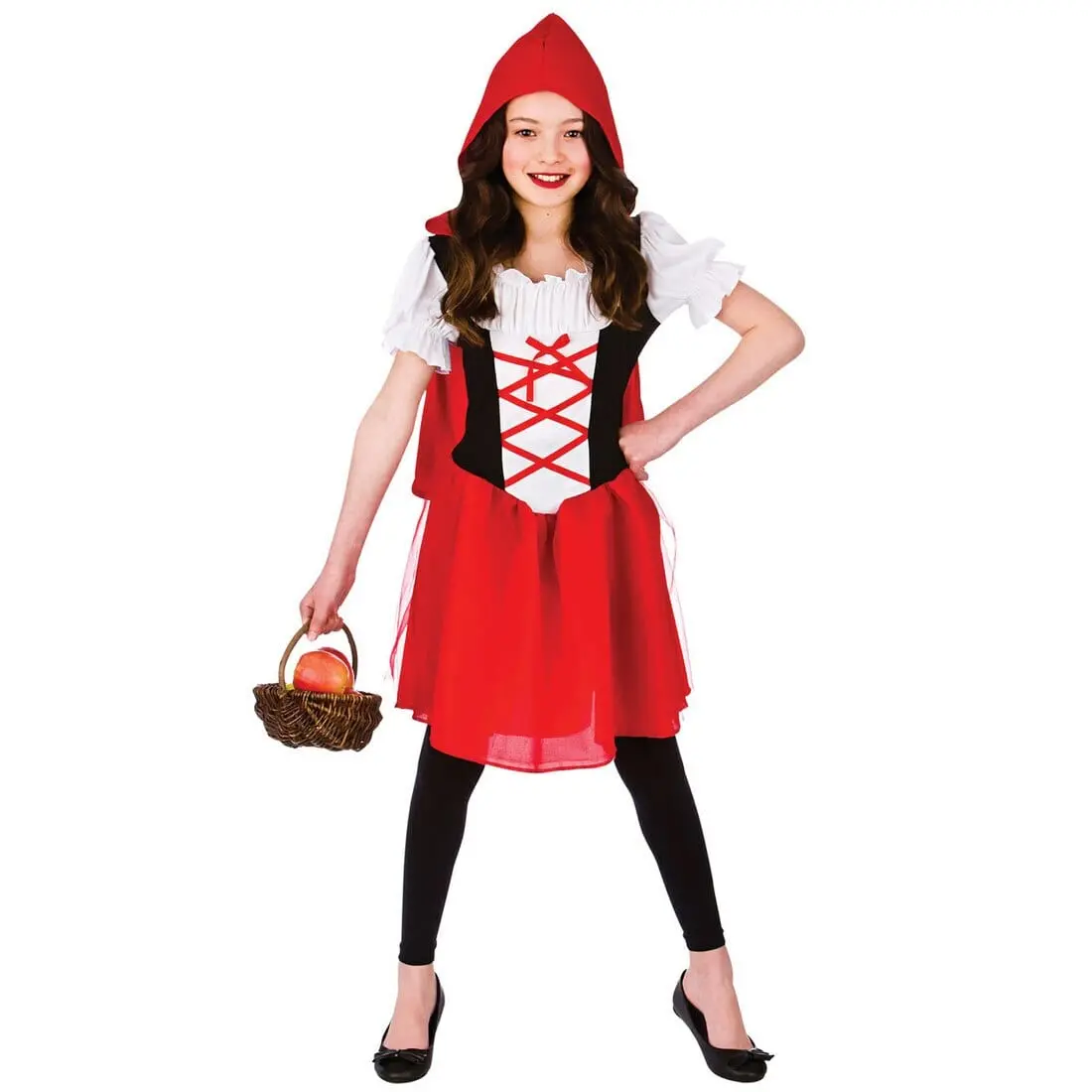 Girls Fairy Tale Little Red Riding Hood Fancy Dress Costume 1