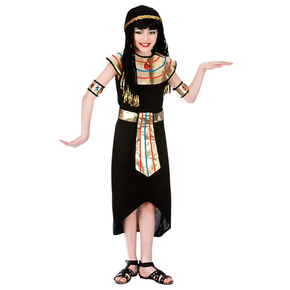 Girls Egyptian Queen Fancy Dress Halloween Costume 1