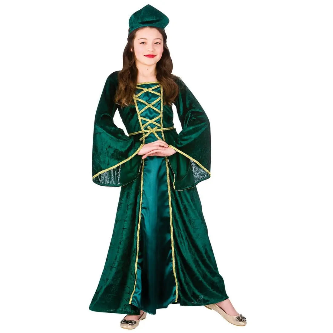 Girls Medieval Tudor Princess Fancy Dress Halloween Costume 1