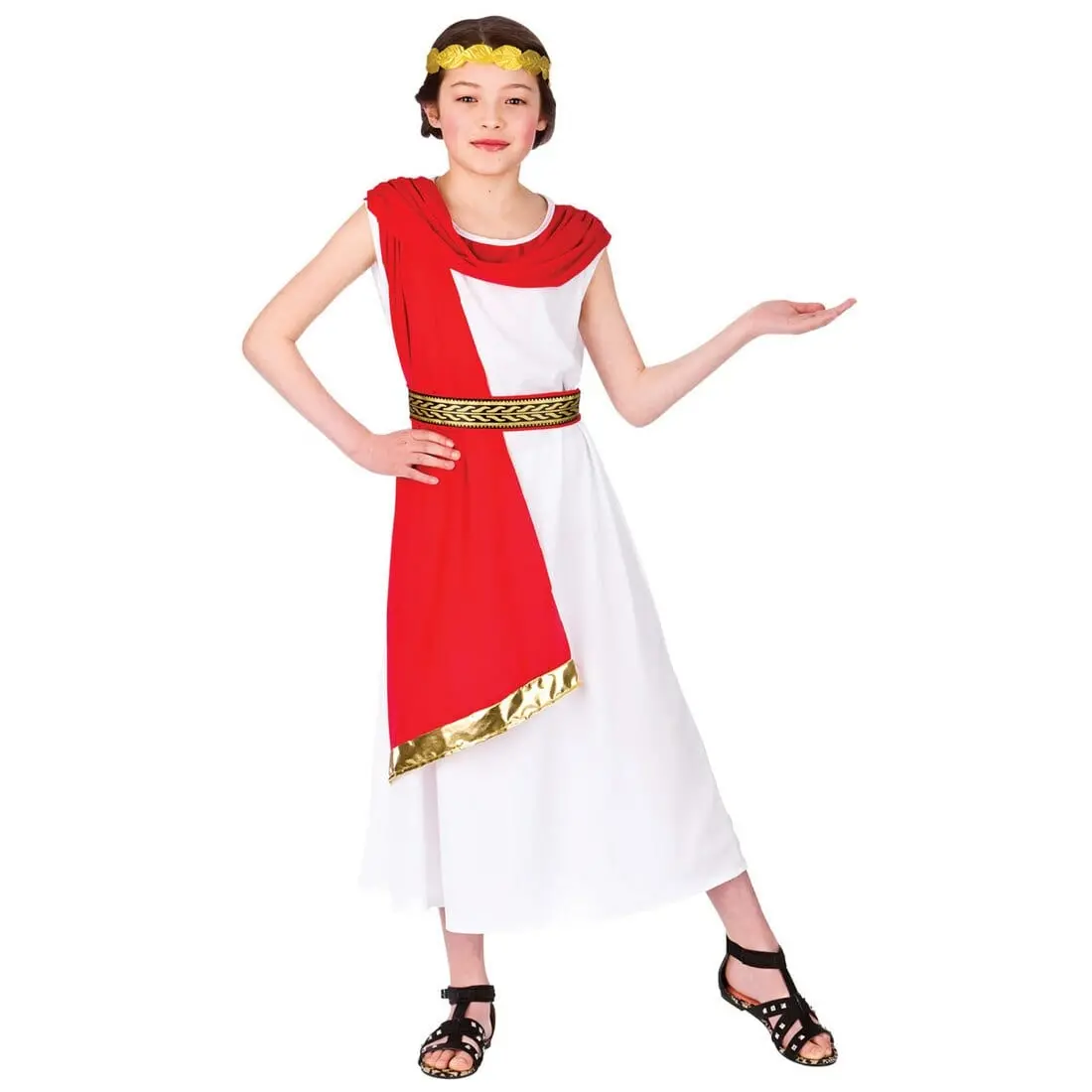 Girls Ancient Roman Fancy Dress Halloween Costume 1