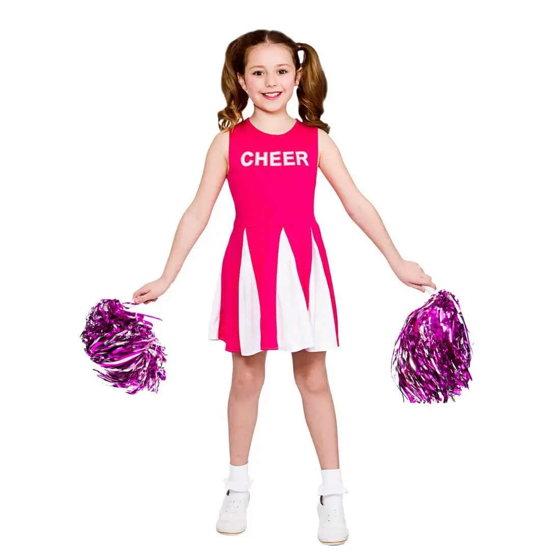 Girls Pink Cheerleader Costume Party Halloween Costume 1
