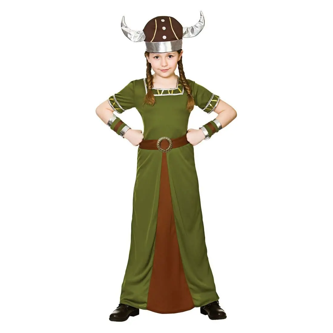 Girls Viking Princess Fancy Dress Halloween Costume 1