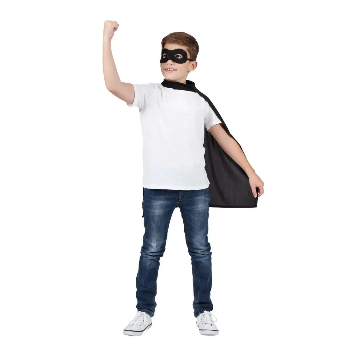 Kids Super Hero Cape & Mask Set Boys Girls Fancy Dress 1