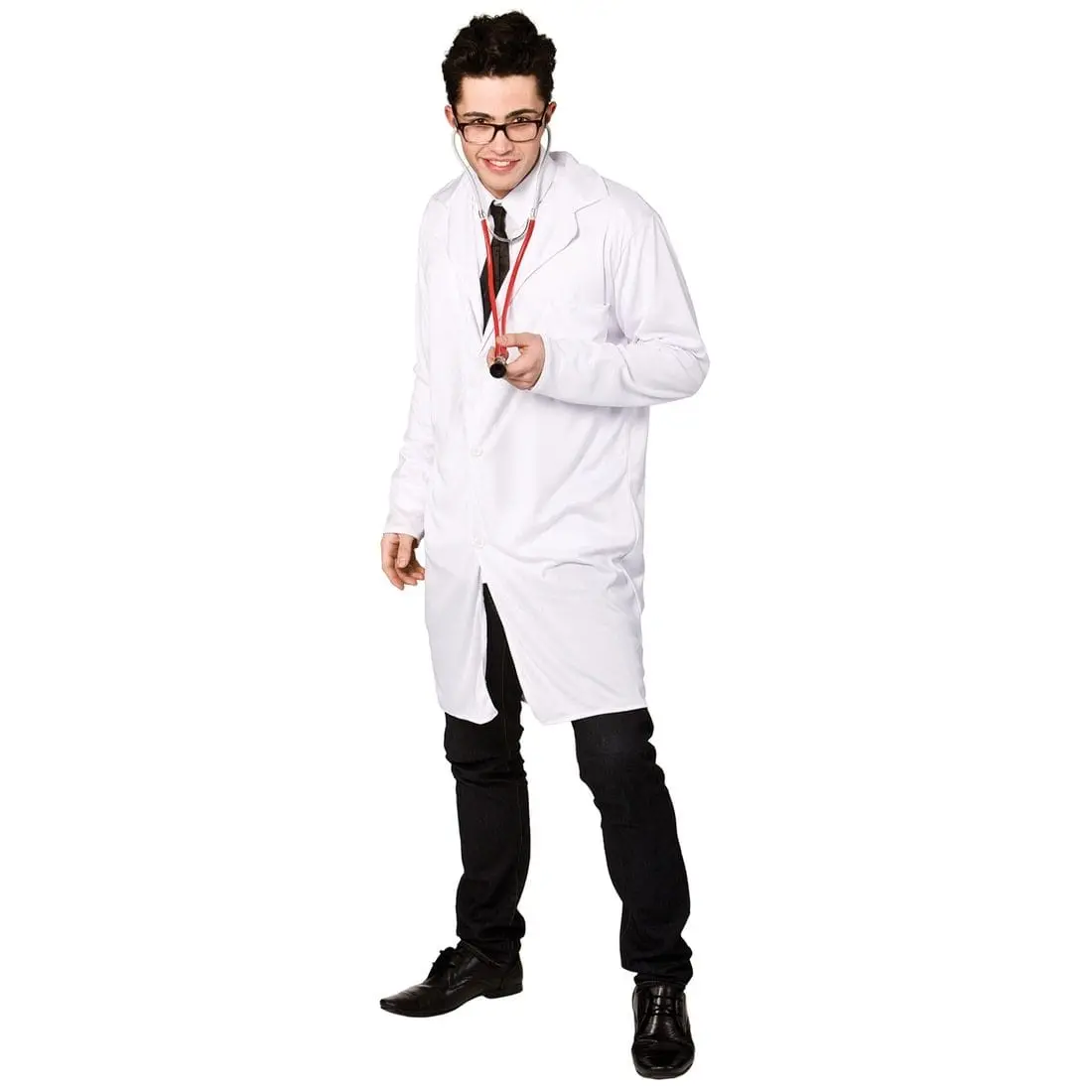 Mens White Doctors Coat One Size  Halloween Accessory 1