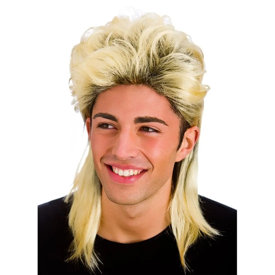 Blonde Mullet Wig 80S Fun House Retro Hair Sharp Fancy Dress 1
