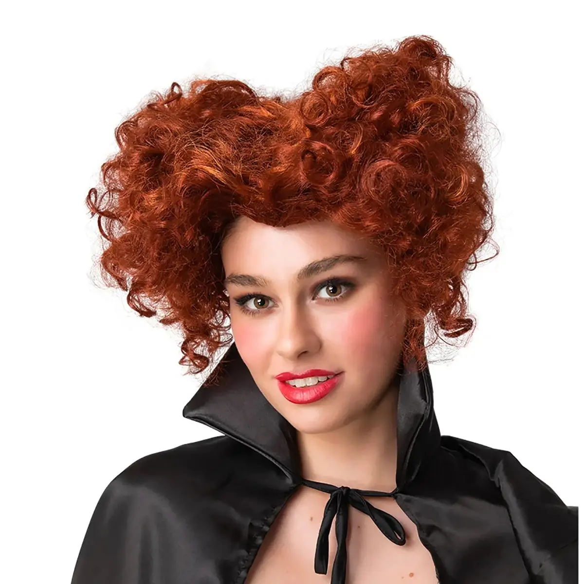 Red Queen Of Hearts Wig Funny Witch Curly Hair Fancy Dress 1