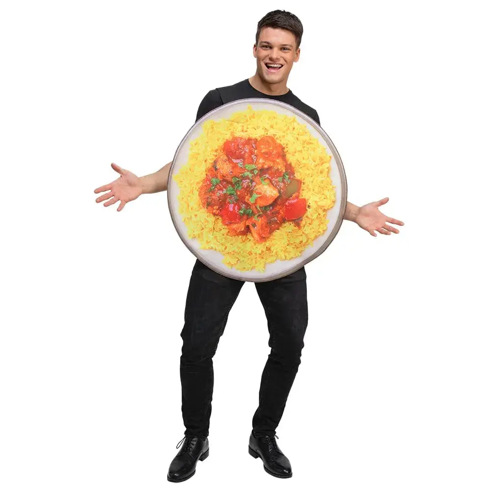 Adults Funny Tikka Masala Curry Food Fancy Dress Costume One Size 1
