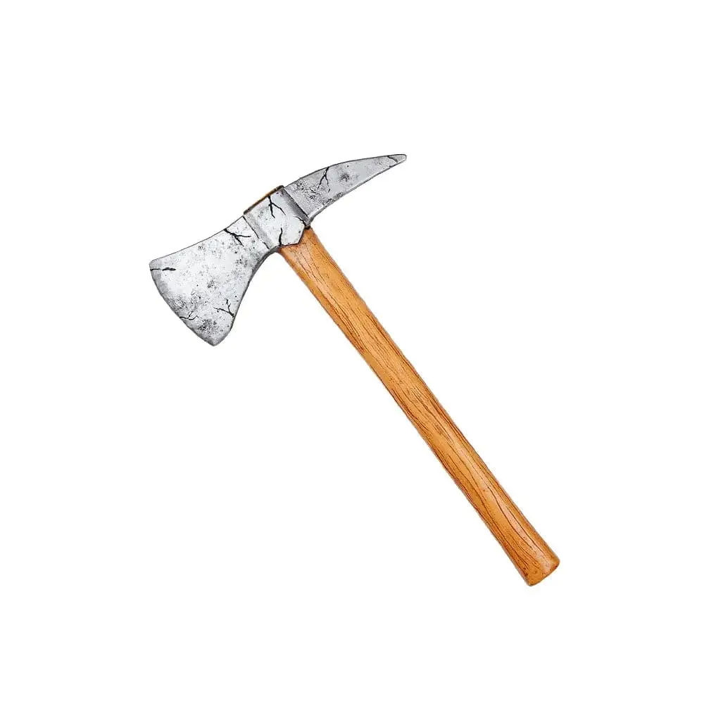 Adults Plastic Pick Axe Weathered Blade Halloween Prop 39Cm 1