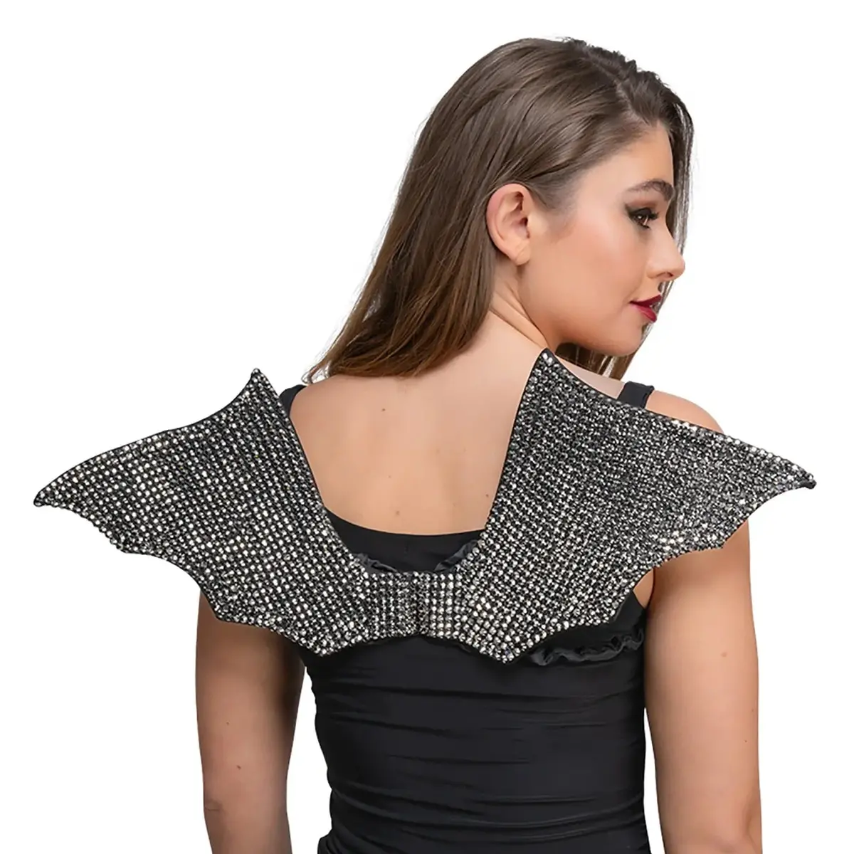 Rhinestone Bat Wings Glamour Vampire Party Fancy Dress 54Cm 1