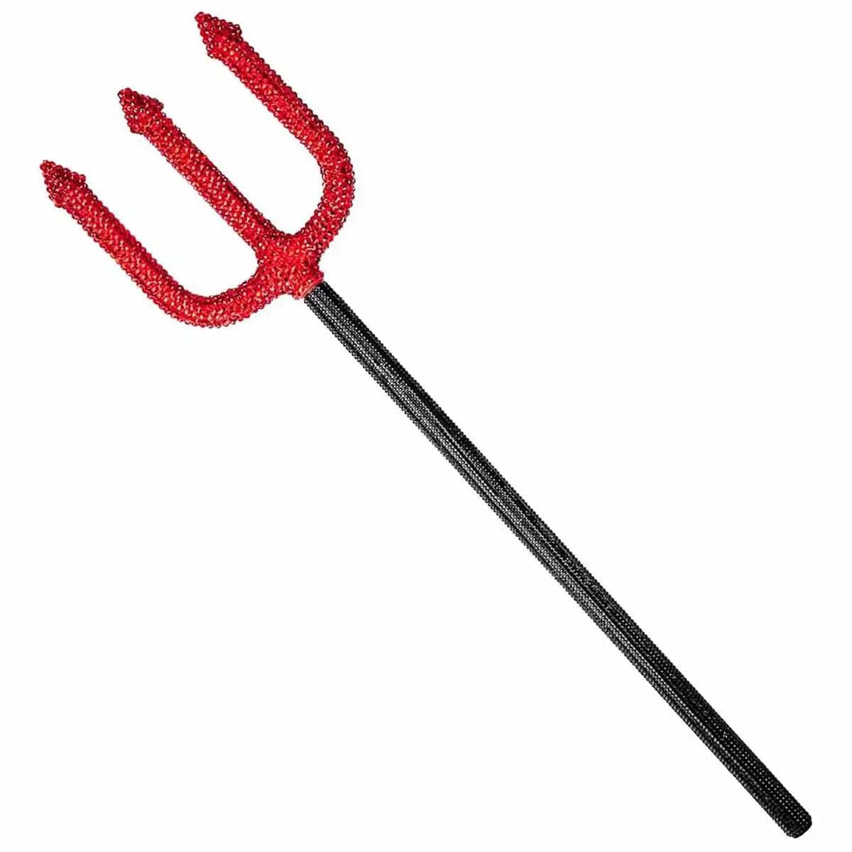Adults Deluxe Rhinestone Devil Trident Red Fancy Dress Prop 50Cm 1