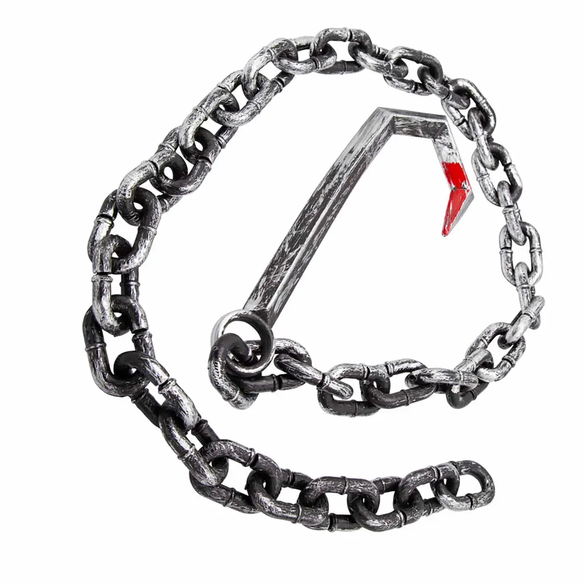 Plastic Bloody Butchers Hook Chain Horror Prop Killer Fancy Dress 1